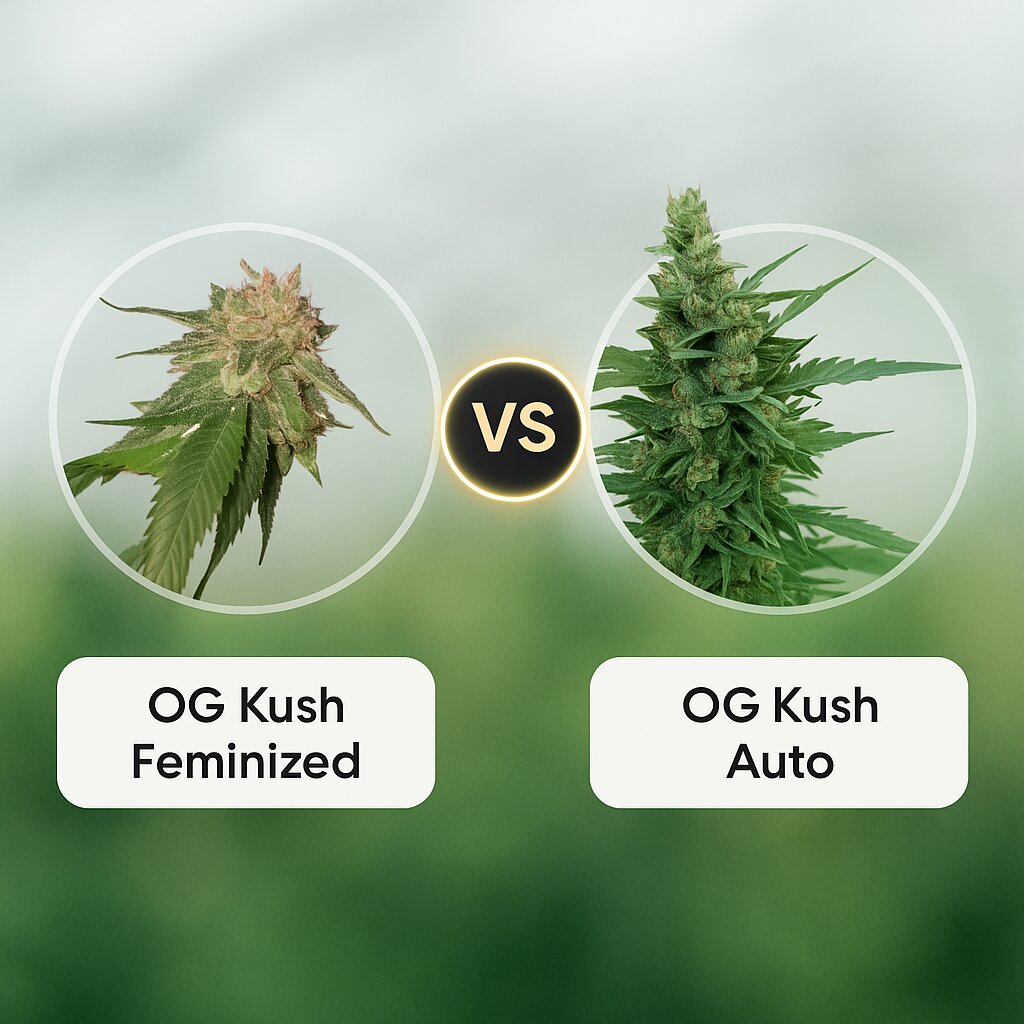 OG Kush (Reserva Privada) vs OG Kush Auto (Dr Krippling) Vergleich von Cannabissamen