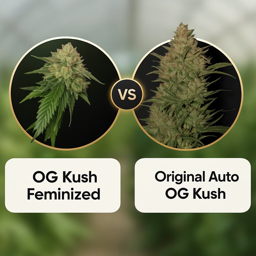 OG Kush (Reserva Privada) vs Original Auto OG Kush (FastBuds) Vergleich von Cannabissamen