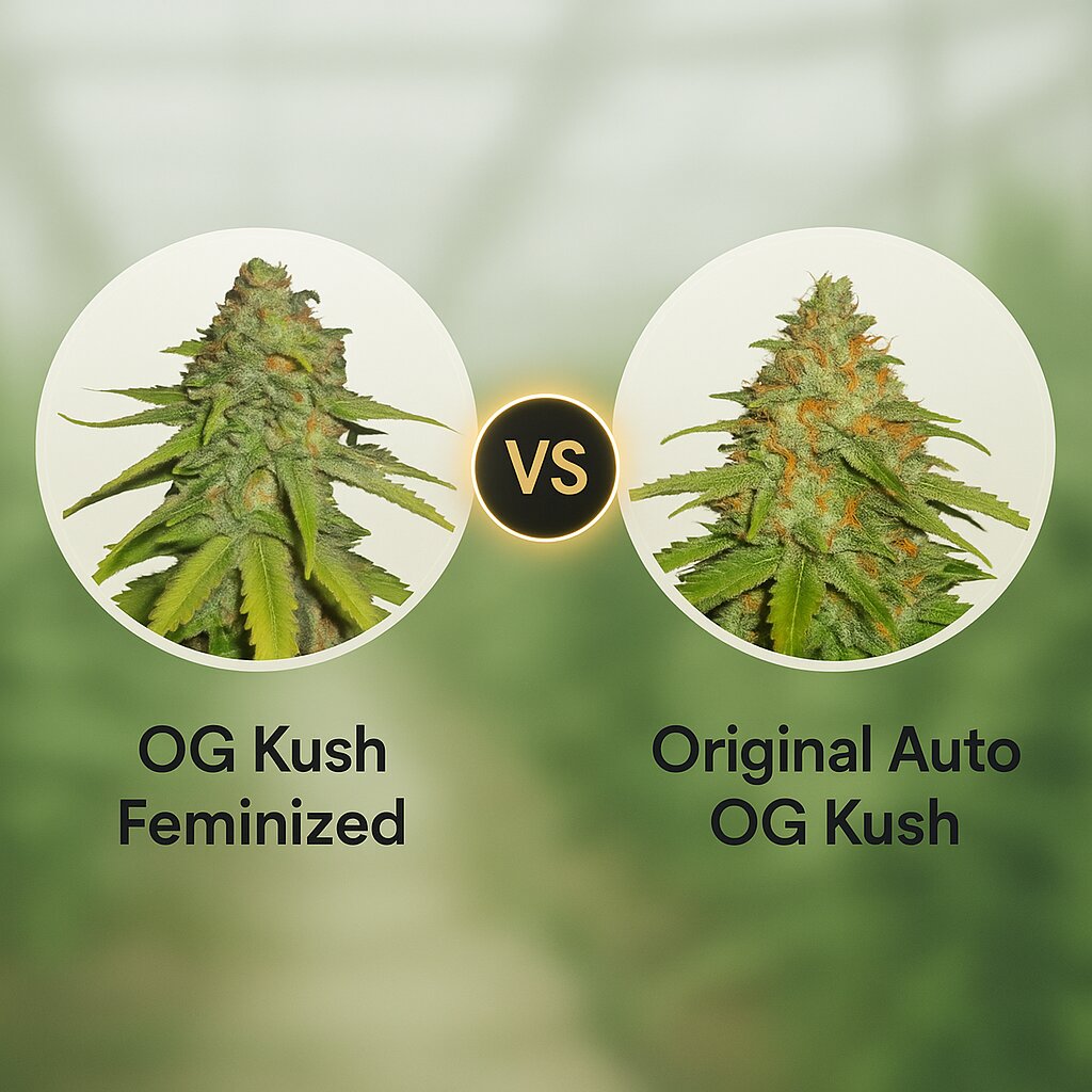 OG Kush (Royal Queen Seeds) vs Original Auto OG Kush (FastBuds) Vergleich von Cannabissamen