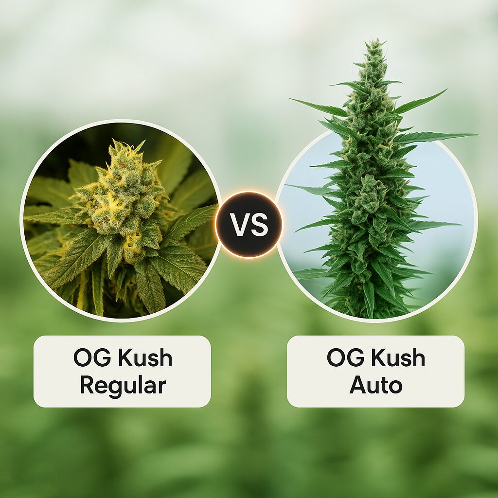 OG Kush (Grand Daddy Purp) vs OG Kush Auto (Dr Krippling) Cannabis Samen Vergleich