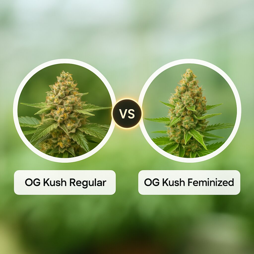 OG Kush (Grand Daddy Purp) vs OG Kush (DinaFem Seeds) Vergleich von Cannabissamen