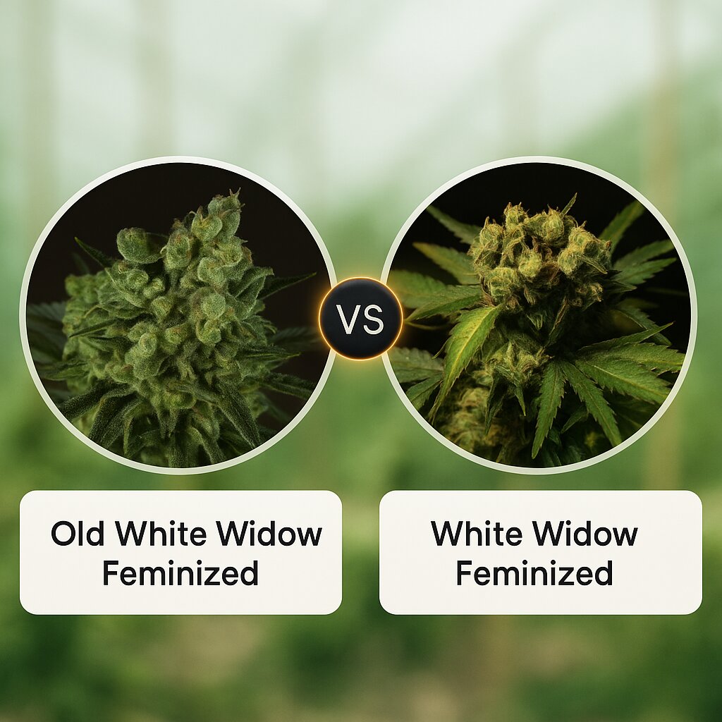 Old White Widow (z710 Genetics) vs White Widow (Bulldog Seeds) Vergleich von Cannabissamen