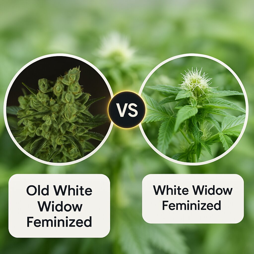 Old White Widow (z710 Genetics) vs White Widow (Nirvana Seeds) Vergleich von Cannabissamen