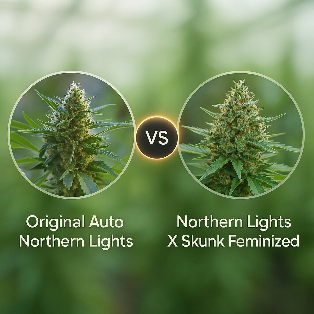 Original Auto Northern Lights (FastBuds) vs Northern Lights X Skunk (G13 Labs) Vergleich von Hanfsamen