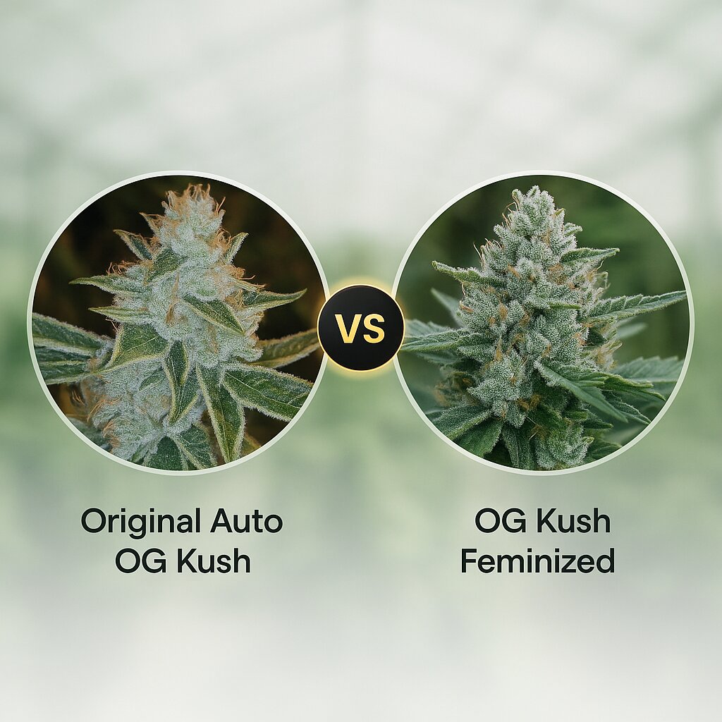 Original Auto OG Kush (FastBuds) vs OG Kush (Tyrol Seeds) Vergleich von Hanfsamen