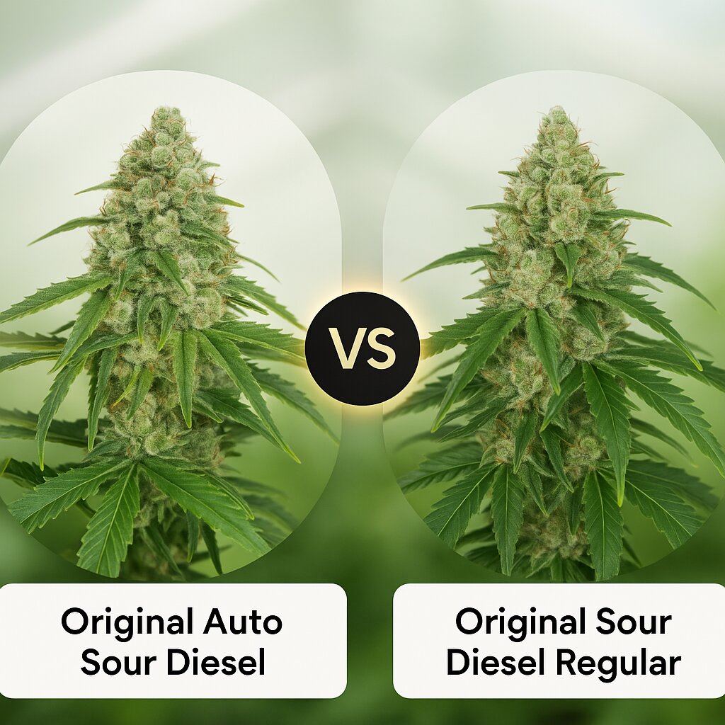 Original Auto Sour Diesel (FastBuds) vs Original Sour Diesel (Cali Weed) Cannabissamenvergleich