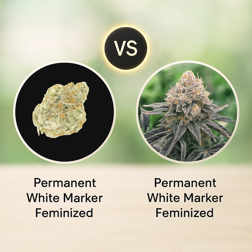 Permanent White Marker (Growers Choice) vs Permanent White Marker (Advanced Genetics Seeds) Vergleich von Cannabissamen