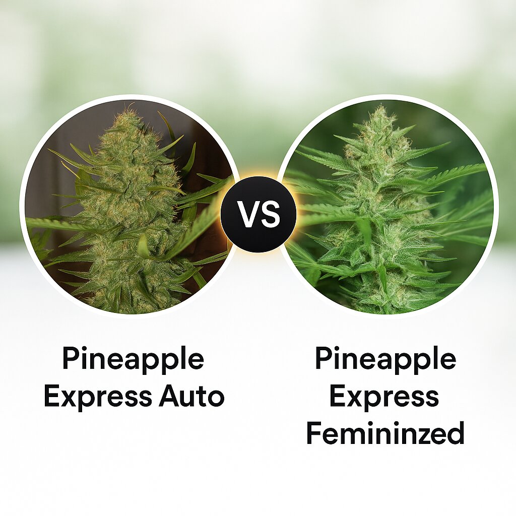 Pineapple Express Auto (FastBuds) vs Pineapple Express (G13 Labs) Vergleich von Cannabissamen