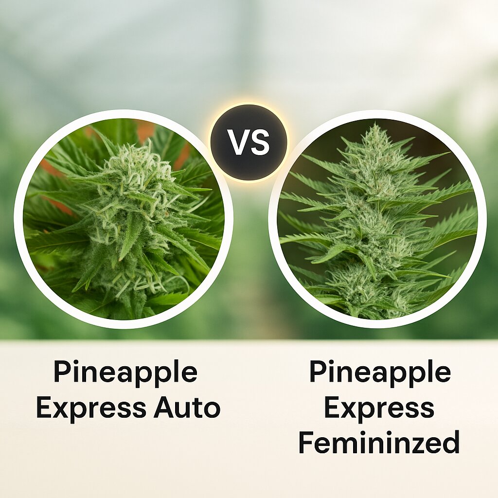 Pineapple Express Auto (G13 Labs) vs Pineapple Express (G13 Labs) Vergleich von Cannabissamen