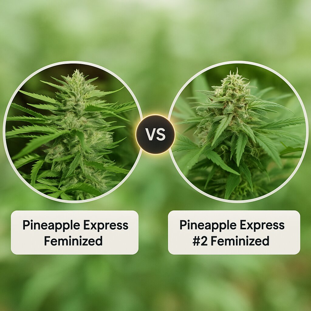 Pineapple Express (G13 Labs) vs Pineapple Express #2 (G13 Labs) Vergleich von Cannabissamen