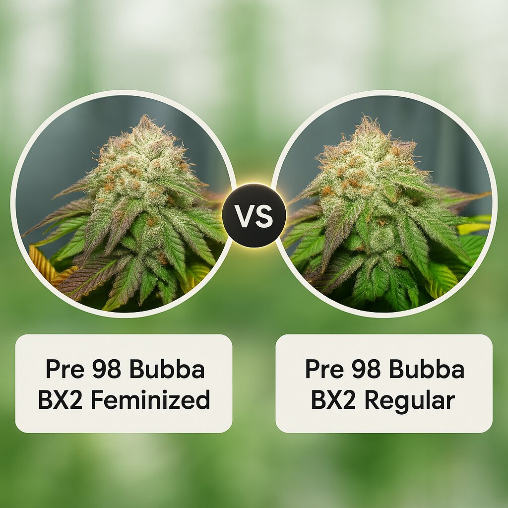 Pre 98 Bubba BX2 (Cali Weed) vs Pre 98 Bubba BX2 (Cali Weed) Vergleich von Cannabissamen