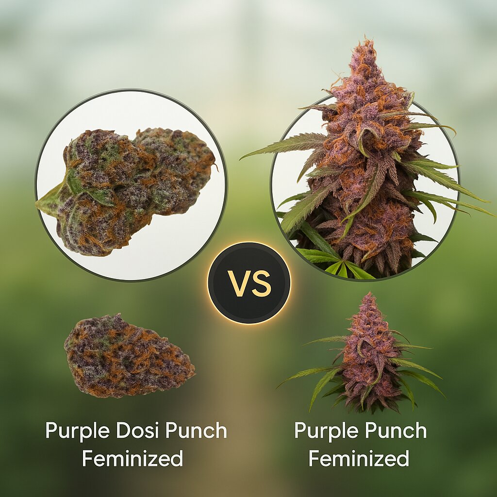 Purple Dosi Punch (Growers Choice) vs Purple Punch (Seed Stockers) Vergleich von Cannabissamen