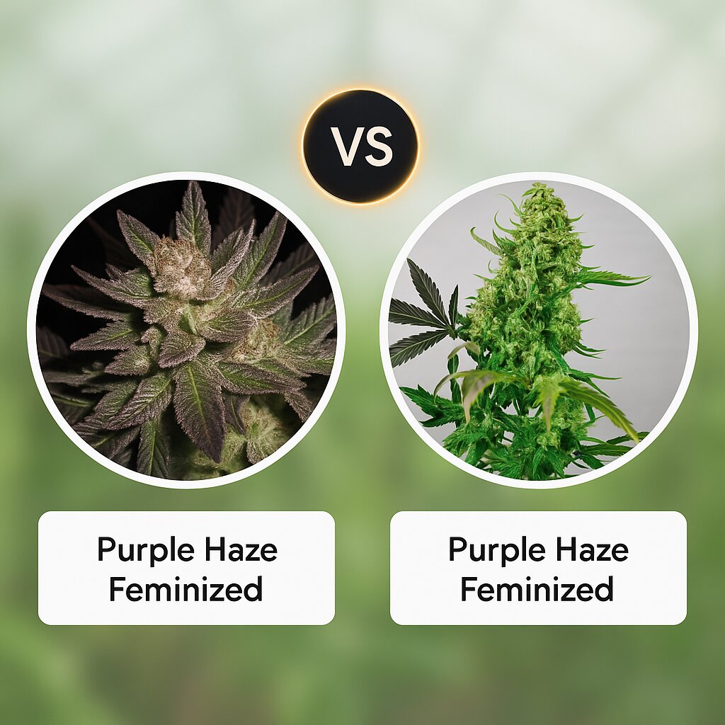 Purple Haze (G13 Labs) vs Purple Haze (Positronics) Cannabis-Samen-Vergleich