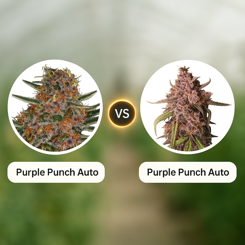 Purple Punch Auto (Barneys Farm) vs Purple Punch Auto (Seed Stockers) Cannabissamenvergleich