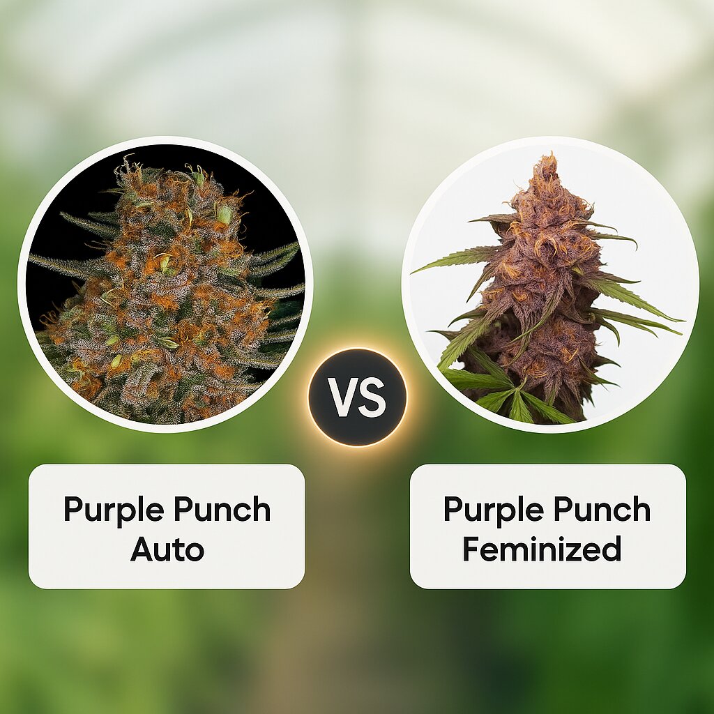 Purple Punch Auto (Barneys Farm) vs Purple Punch (Seed Stockers) Cannabis Samen Vergleich
