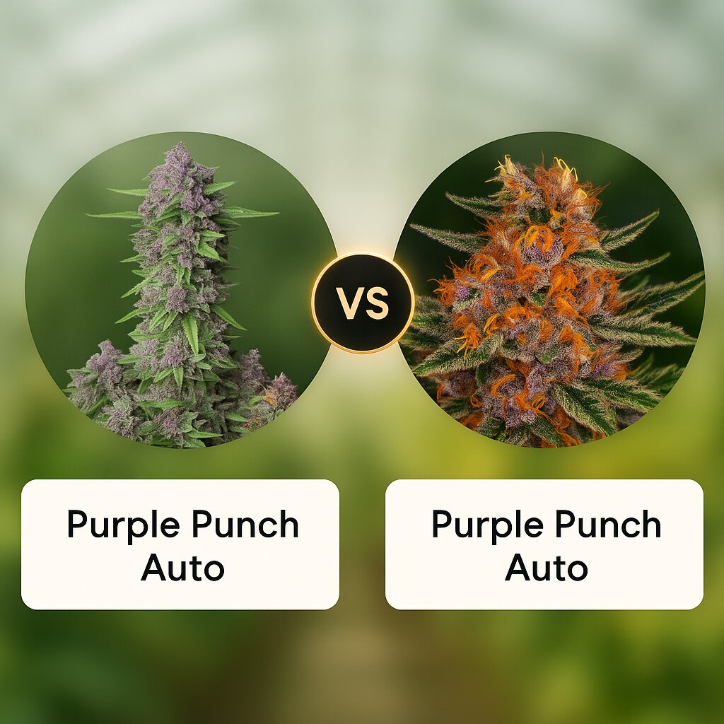 Purple Punch Auto (FastBuds) vs Purple Punch Auto (Barneys Farm) Vergleich von Cannabissamen