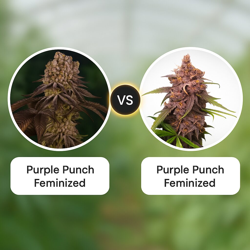 Purple Punch (Barneys Farm) vs Purple Punch (Seed Stockers) Vergleich von Cannabissamen