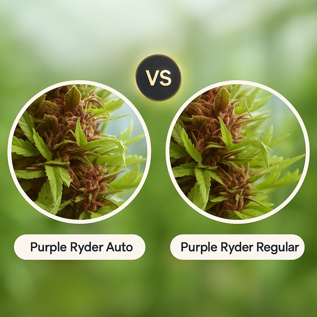 Purple Ryder (Joint Doctor) vs Purple Ryder (Joint Doctor) Vergleich von Cannabissamen
