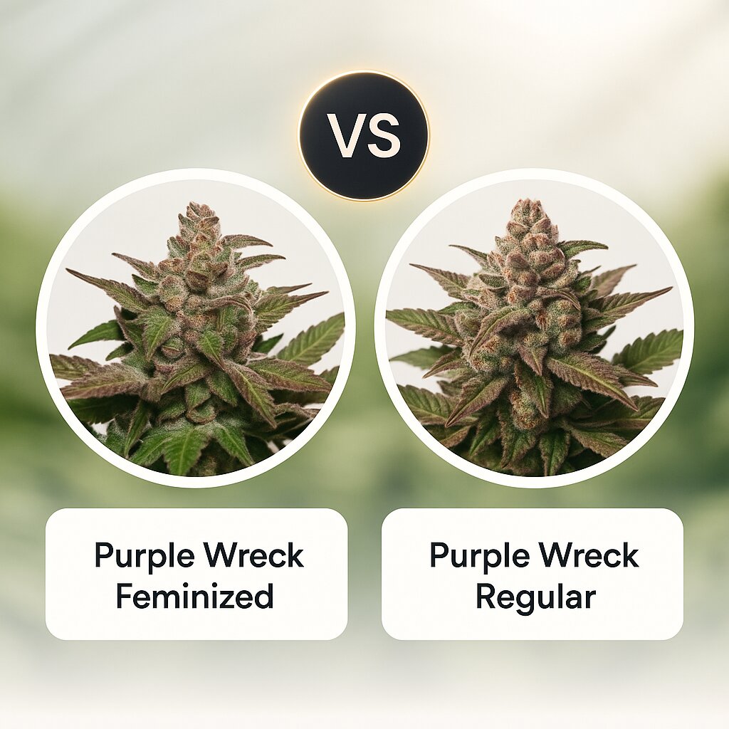 Purple Wreck (Reserva Privada) vs Purple Wreck (Reserva Privada) Cannabis Samen Vergleich