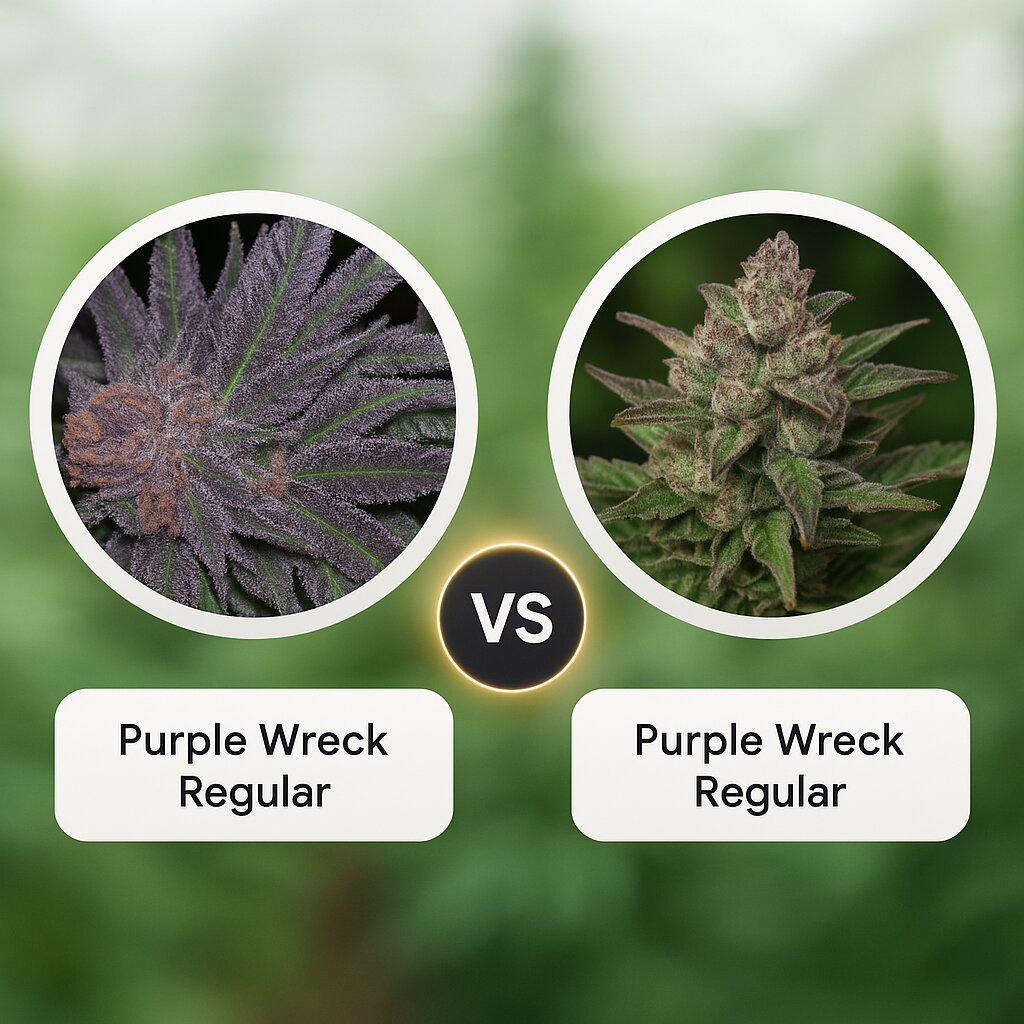 Purple Wreck (Grand Daddy Purp) vs Purple Wreck (Reserva Privada) Cannabissamenvergleich
