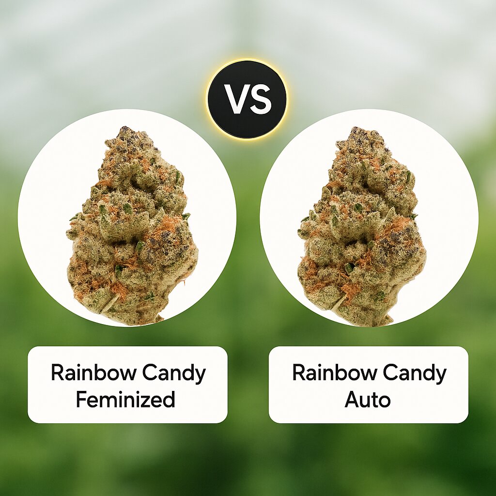 Rainbow Candy (Growers Choice) vs Rainbow Candy (Growers Choice) Cannabis Samen Vergleich