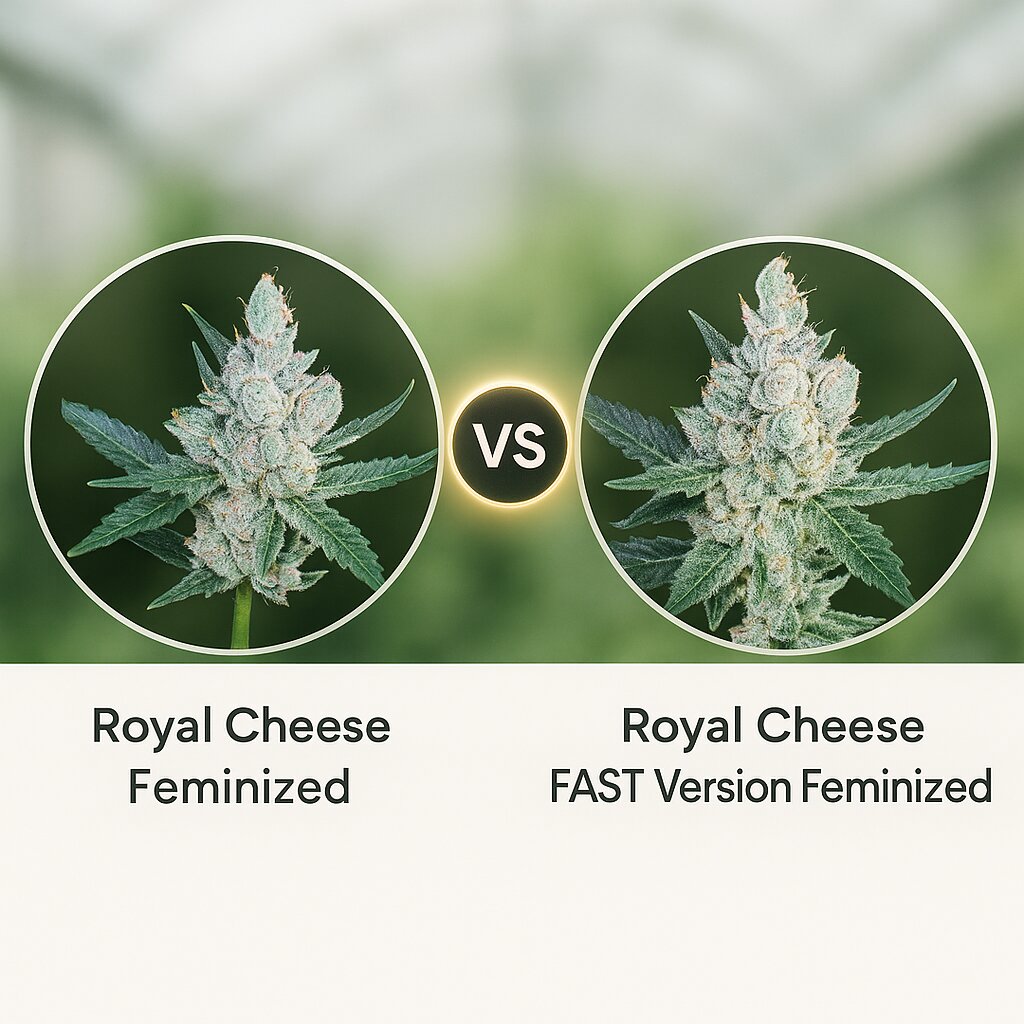 Royal Cheese (Royal Queen Seeds) vs Royal Cheese FAST Version (Royal Queen Seeds) Cannabis Samen Vergleich