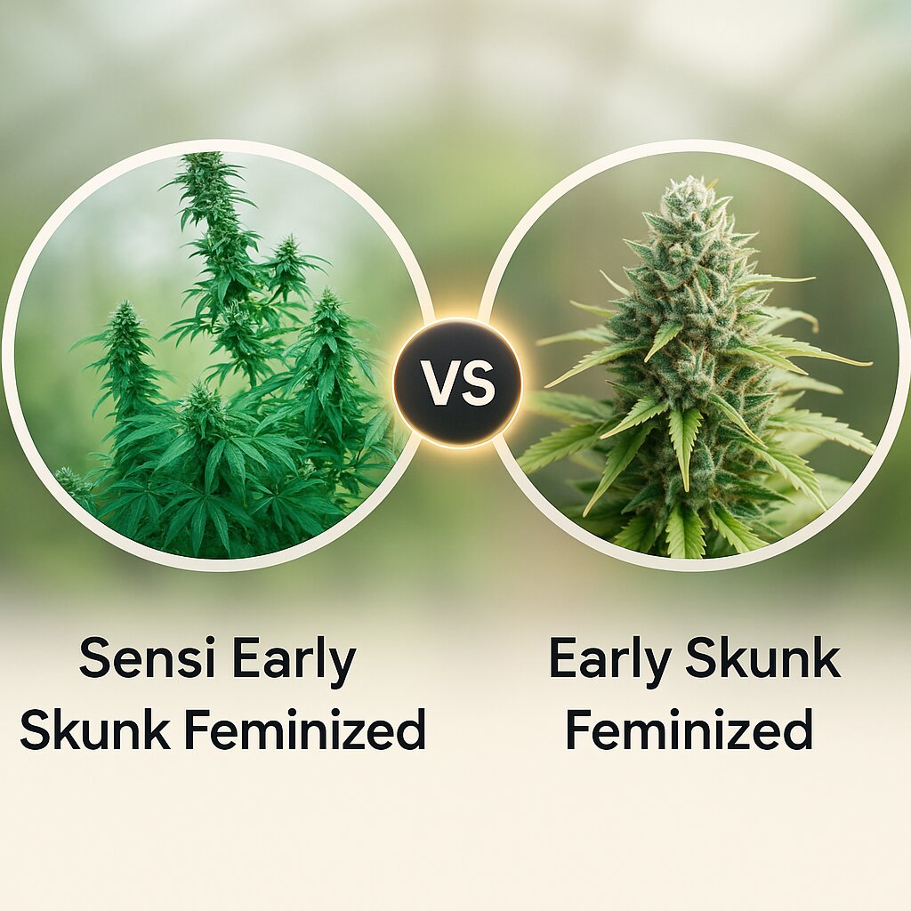 Sensi Early Skunk (Sensi Seeds) vs Early Skunk (Seedsman) Hanfsamenvergleich