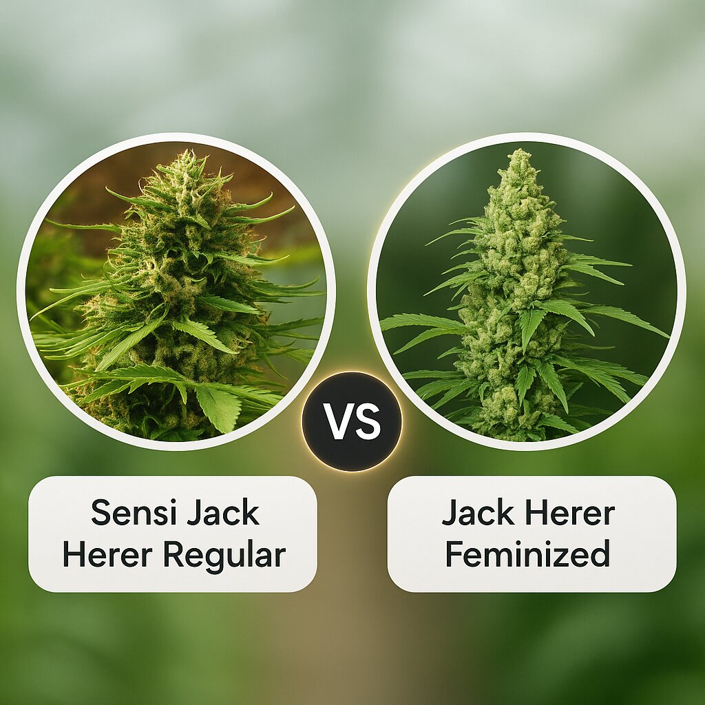 Sensi Jack Herer (Sensi Seeds) vs Jack Herer (Bulldog Seeds) Vergleich von Cannabissamen