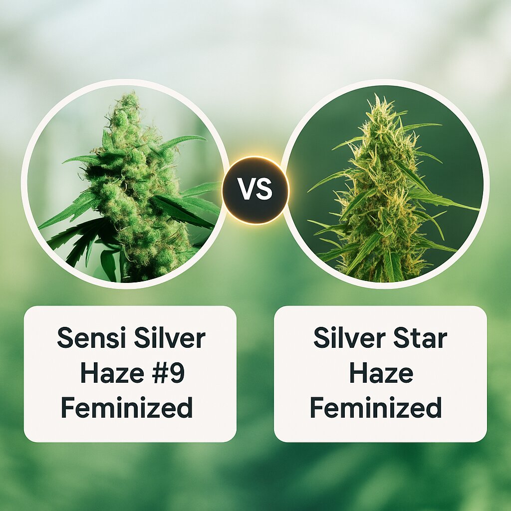 Sensi Silver Haze #9 (Sensi Seeds) vs Silver Star Haze (Bulldog Seeds) Cannabissamenvergleich