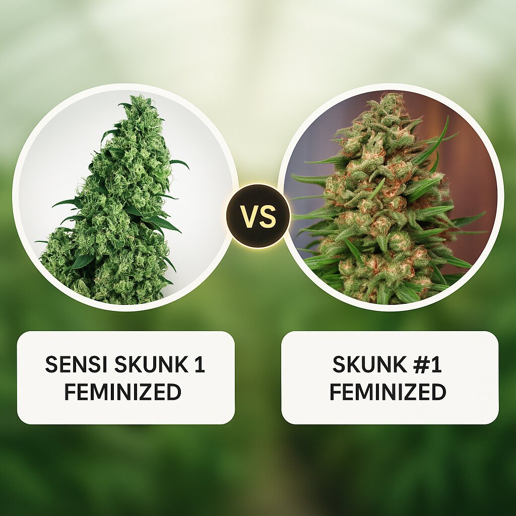 Sensi Skunk #1 (Sensi Seeds) vs Skunk #1 (Dutch Passion) Cannabissamenvergleich