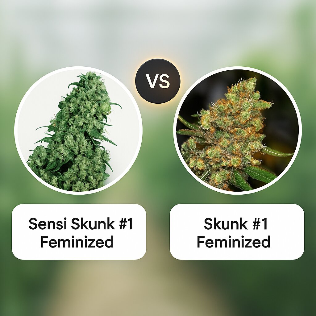 Sensi Skunk #1 (Sensi Seeds) vs Skunk #1 (G13 Labs) Cannabis Samen Vergleich