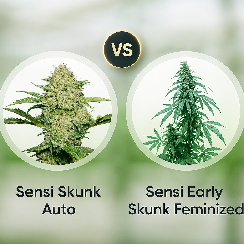 Sensi Skunk Auto (Sensi Seeds) vs Sensi Early Skunk (Sensi Seeds) Vergleich von Cannabissamen