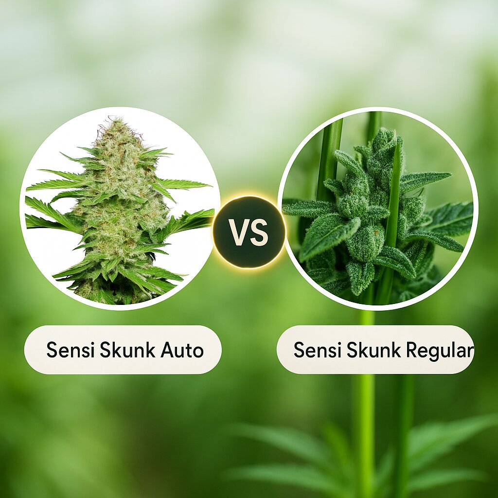 Sensi Skunk Auto (Sensi Seeds) vs Sensi Skunk (Sensi Seeds) Vergleich von Cannabissamen