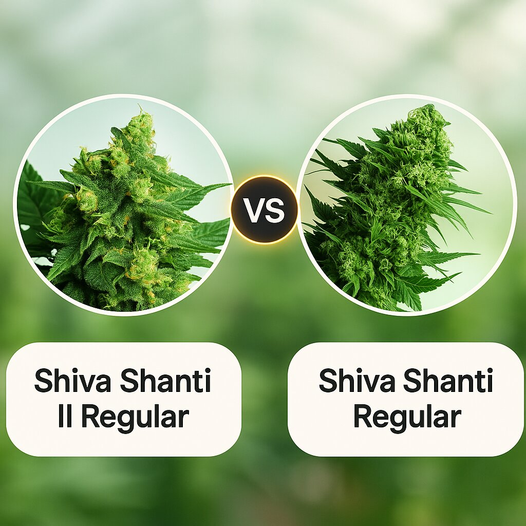 Shiva Shanti II (Sensi Seeds) vs Shiva Shanti (Sensi Seeds) Vergleich von Cannabissamen