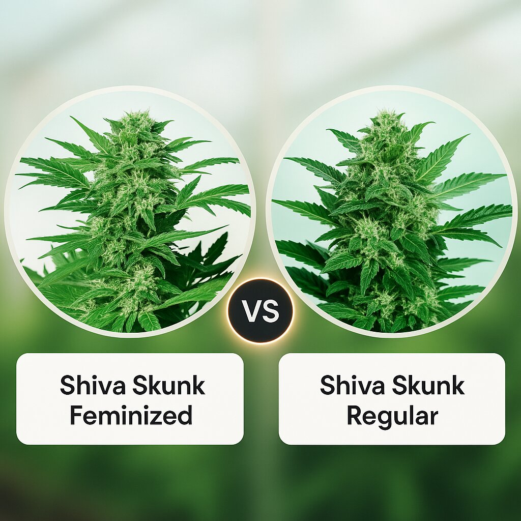 Shiva Skunk (Sensi Seeds) vs Shiva Skunk (Sensi Seeds) Vergleich von Cannabissamen