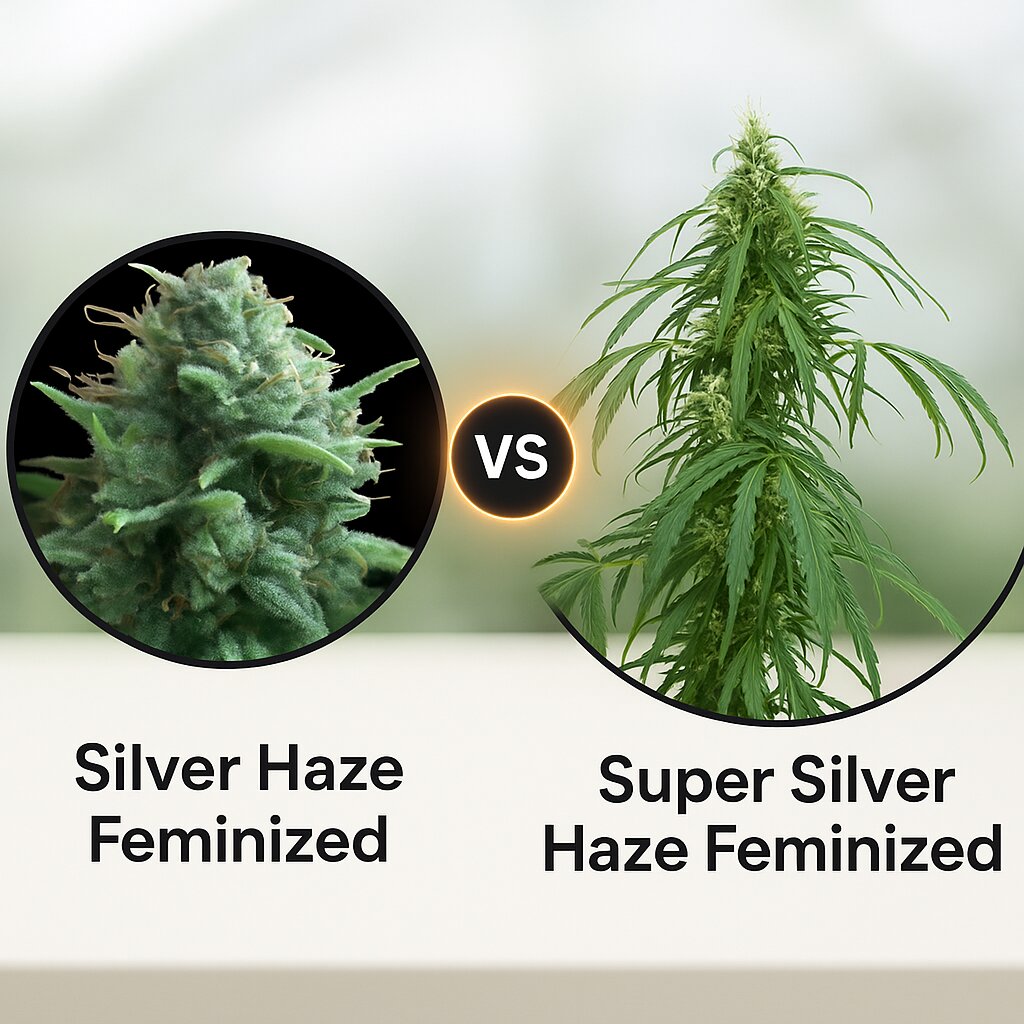 Silver Haze (Vision Seeds) vs Super Silver Haze (DinaFem Seeds) Hanfsamen Vergleich