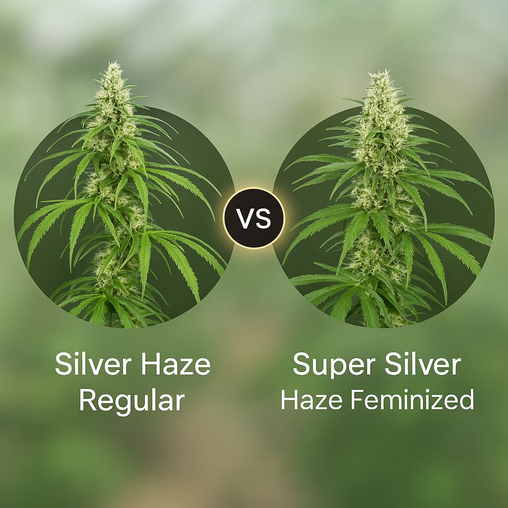 Silver Haze (Sensi Seeds) vs Super Silver Haze (DinaFem Seeds) Vergleich von Cannabissamen