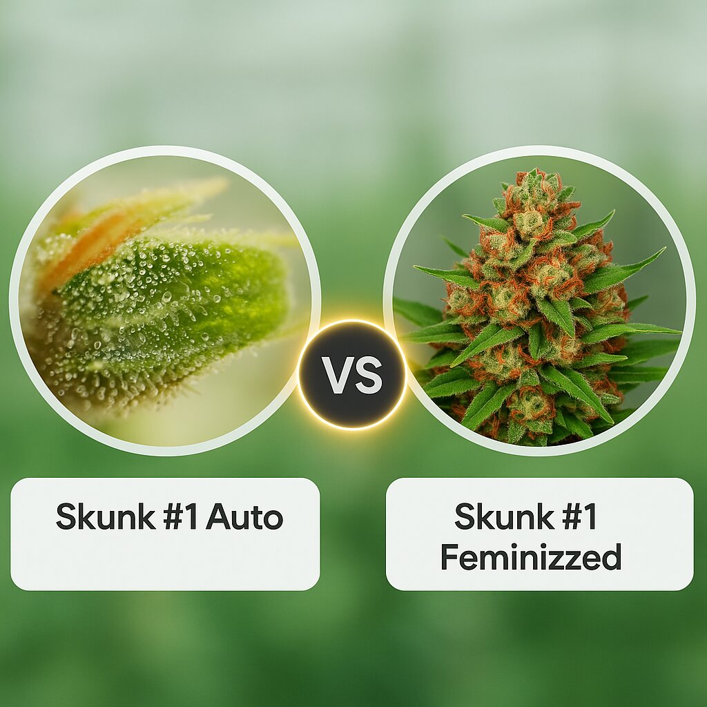 Skunk #1 Auto (Seedsman) vs Skunk #1 (Dutch Passion) Hanfsamenvergleich