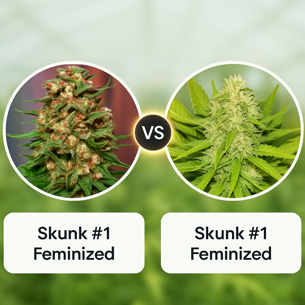 Skunk #1 (Dutch Passion) vs Skunk #1 (Royal Queen Seeds) Hanfsamenvergleich