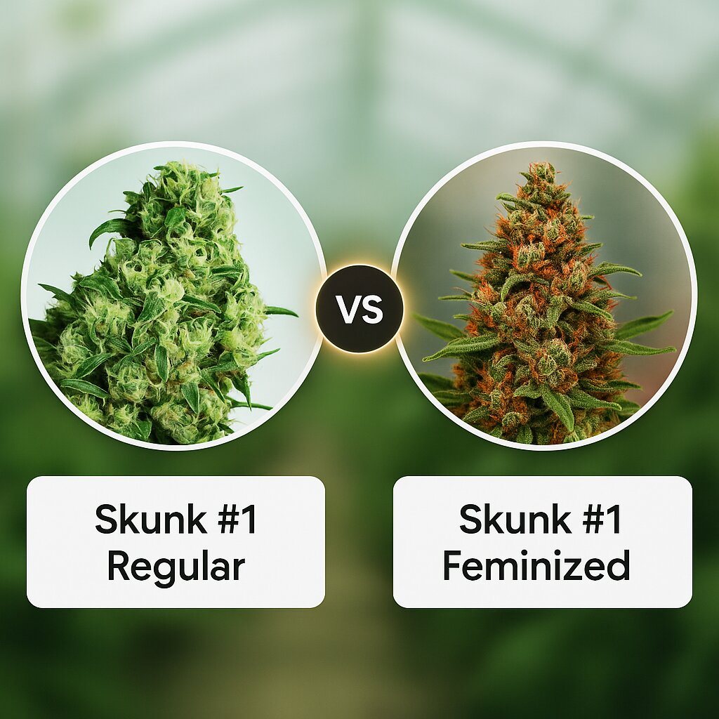 Skunk #1 (Sensi Seeds) vs Skunk #1 (Dutch Passion) Cannabis Samen Vergleich