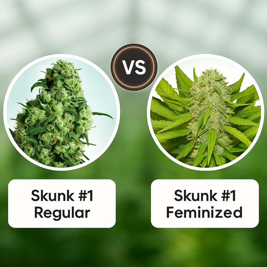 Skunk #1 (Sensi Seeds) vs Skunk #1 (Royal Queen Seeds) Cannabis Samen Vergleich