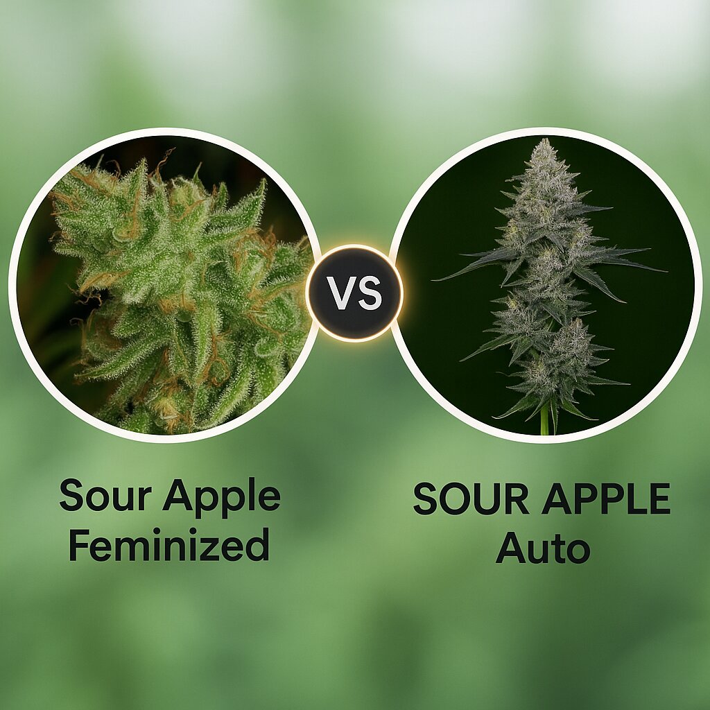 Sour Apple (Anesia Seeds) vs SOUR APPLE (Humboldt Seed Company) Cannabis-Samen-Vergleich