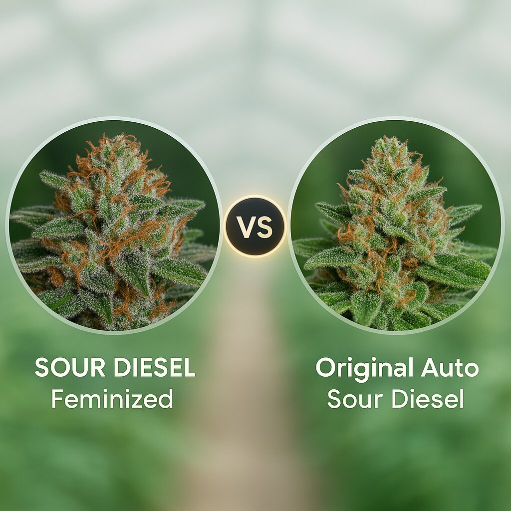 SOUR DIESEL (Bighead Seeds) vs Original Auto Sour Diesel (FastBuds) Vergleich von Cannabissamen