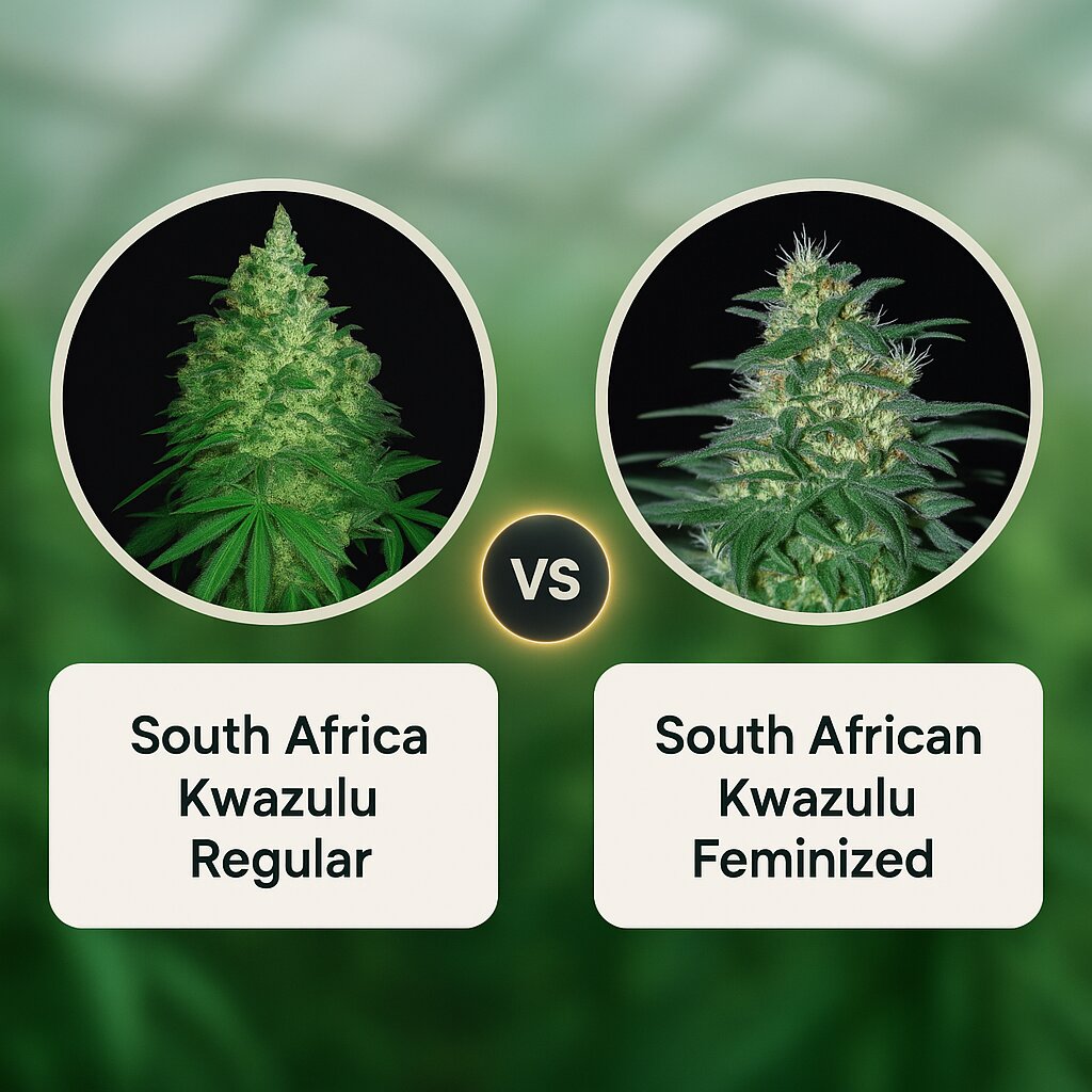 South Africa Kwazulu (World of Seeds) vs South African Kwazulu (World of Seeds) Cannabis Samen Vergleich