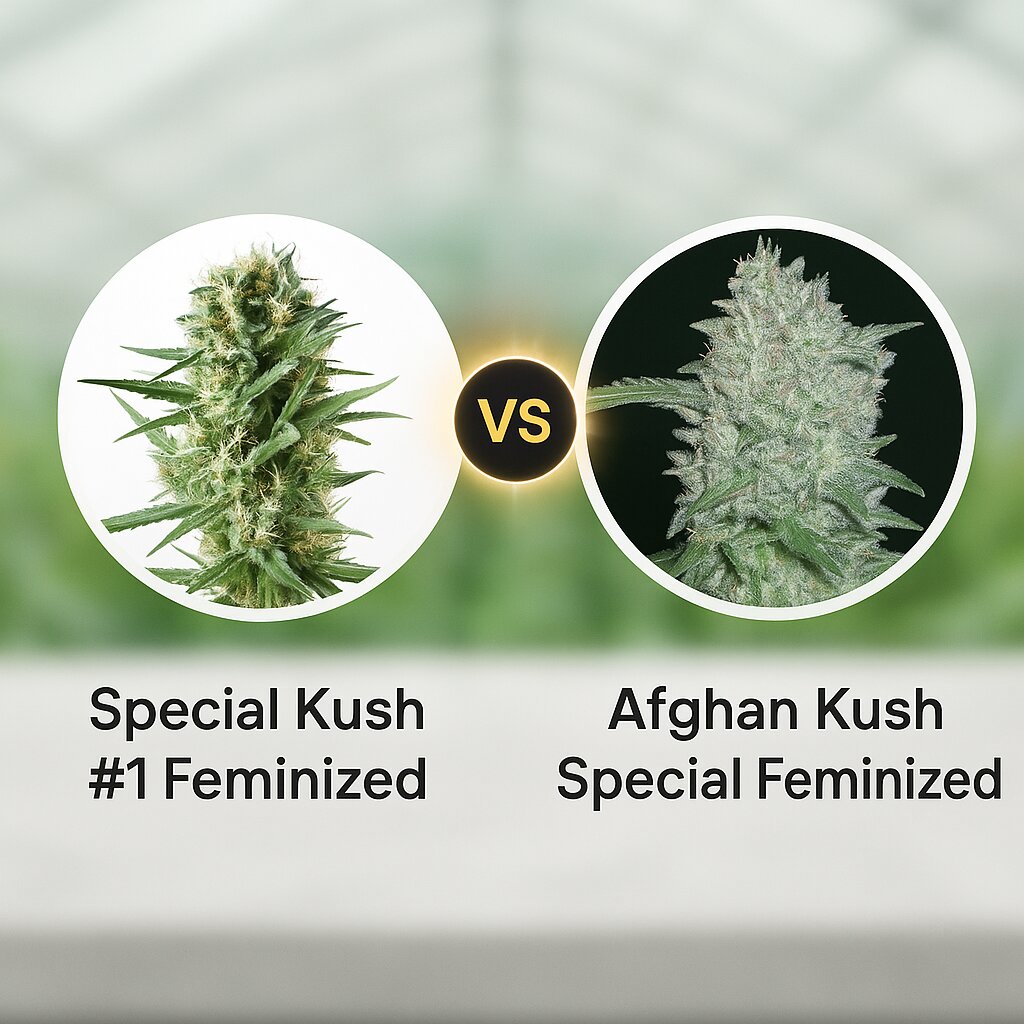 Special Kush #1 (Royal Queen Seeds) vs Afghan Kush Special (World of Seeds) Cannabissamen Vergleich