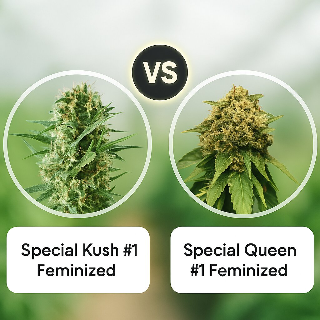 Special Kush #1 (Royal Queen Seeds) vs Special Queen #1 (Royal Queen Seeds) Cannabis Samen Vergleich