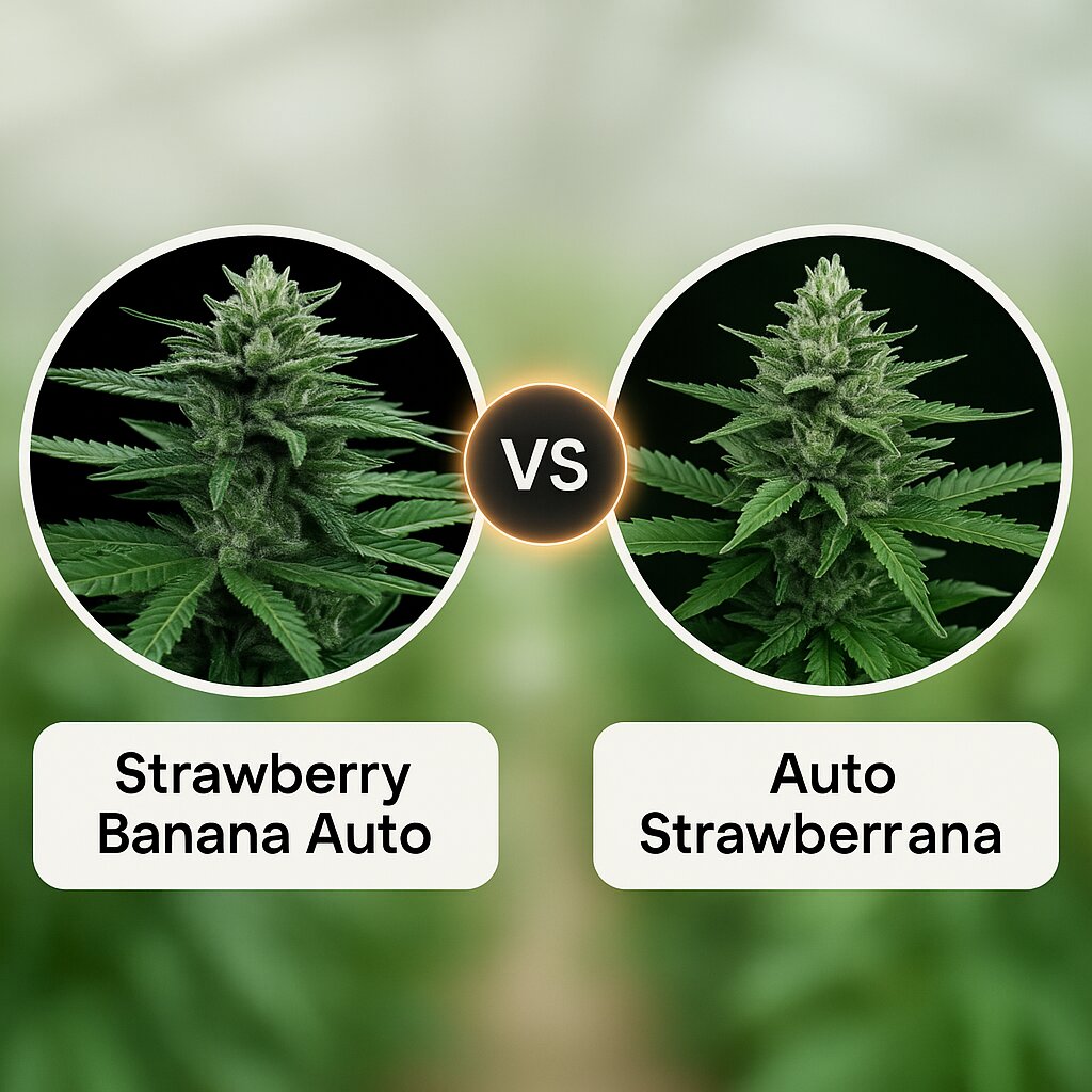 Strawberry Banana Auto (FastBuds) vs Auto Strawberry Banana (DNA Genetics) Cannabissamen Vergleich