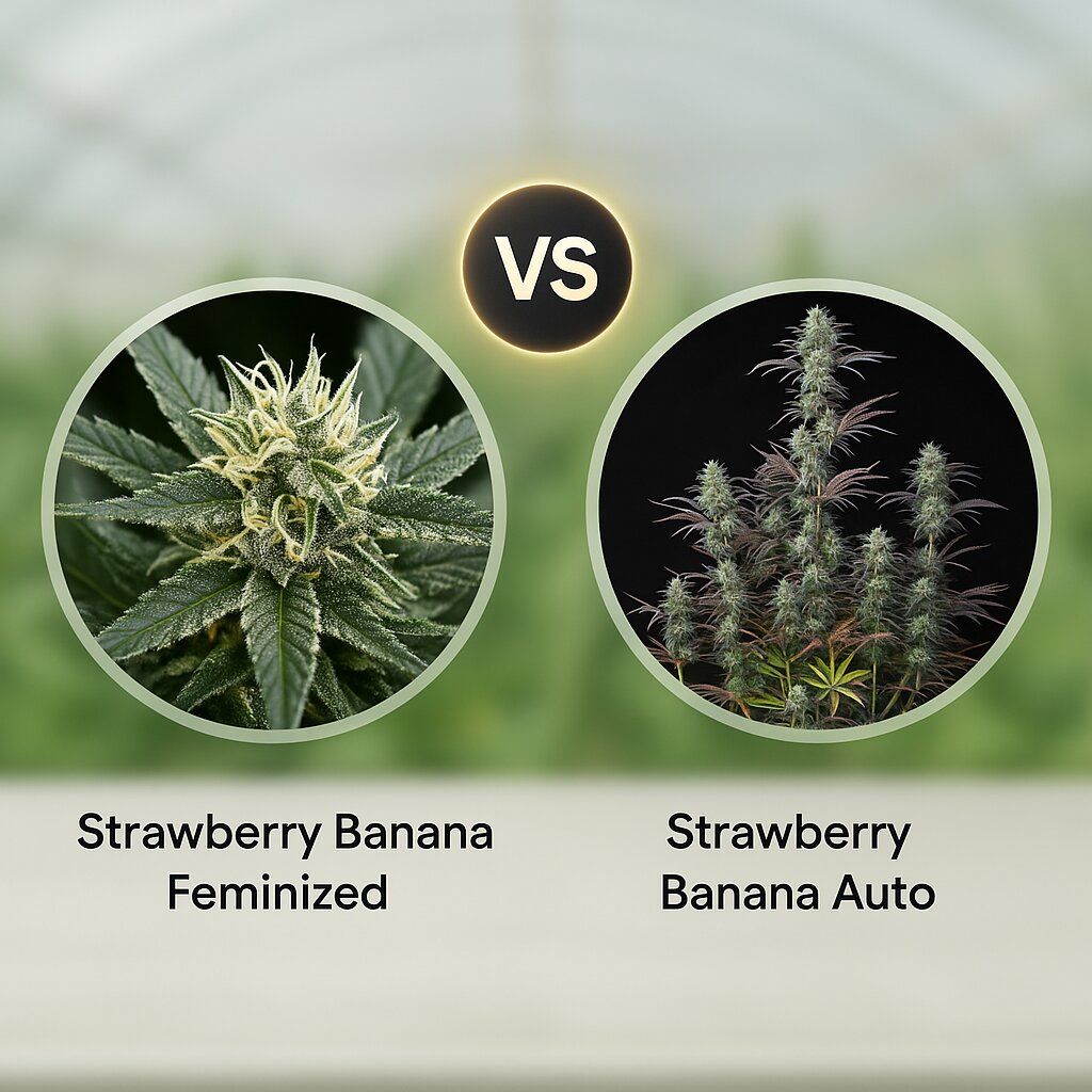 Strawberry Banana (Reserva Privada) vs Strawberry Banana Auto (FastBuds) Cannabis Samen Vergleich