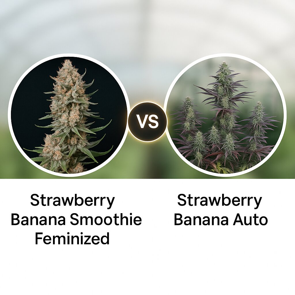 Strawberry Banana Smoothie (Cali Weed) vs Strawberry Banana Auto (FastBuds) Cannabis Samen Vergleich