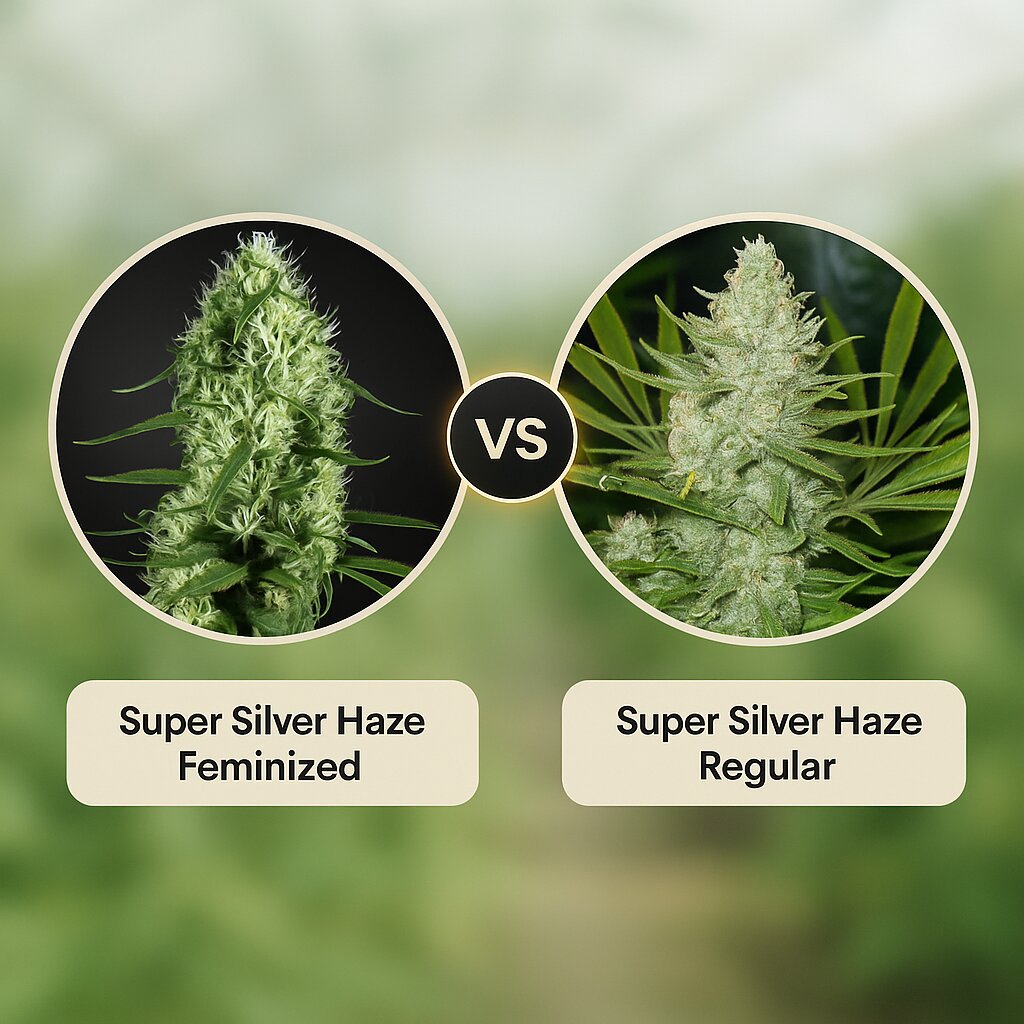 Super Silver Haze (Greenhouse Seed Co) vs Super Silver Haze (Mr Nice Seedbank) Vergleich von Cannabissamen